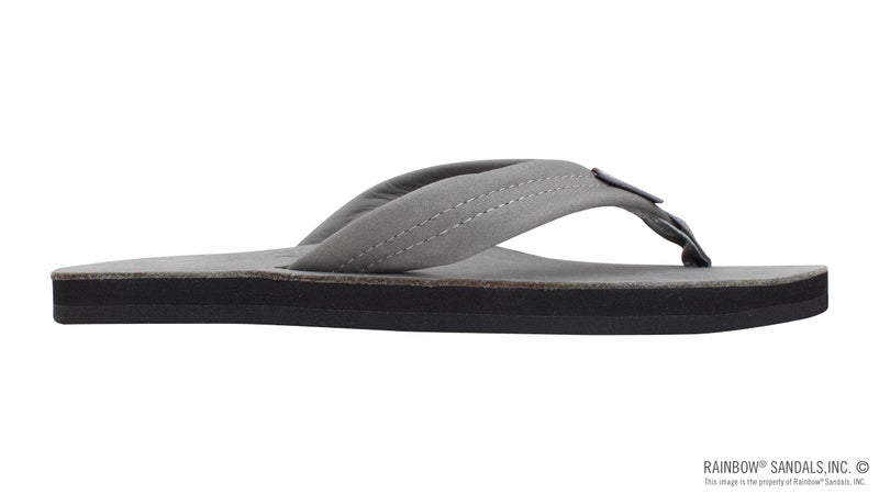 Rainbow Sandals Women Premium Leather Single Layer, Grey, Large (7.5-8.5) - Image 4
